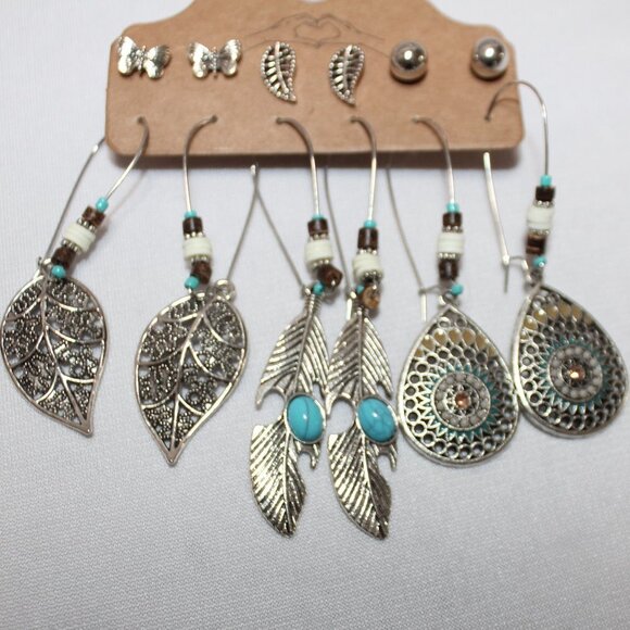 The Studs and Three Dangle Pairs of Earrings - Picture 3 of 7